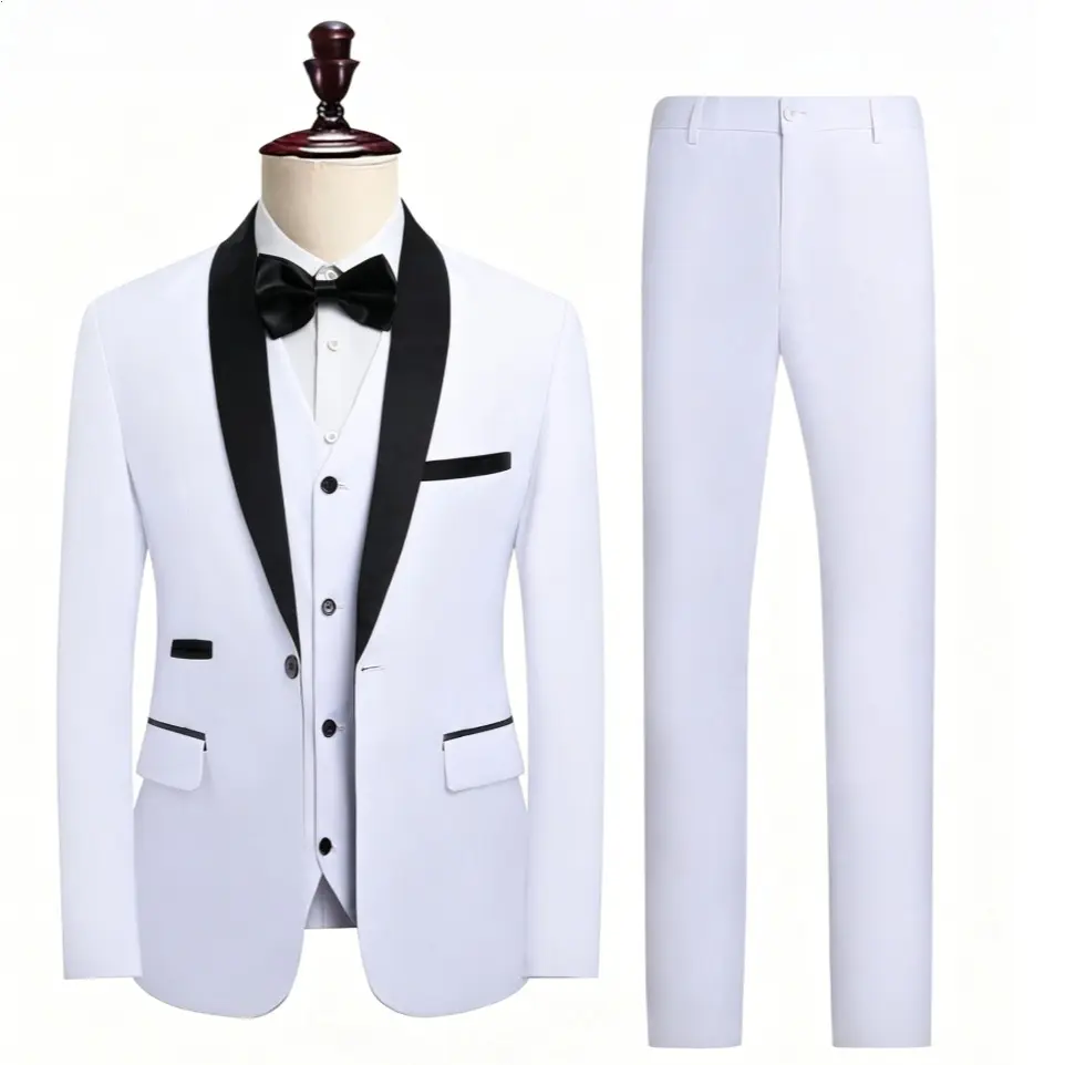 White Blazer + Vest + Pants