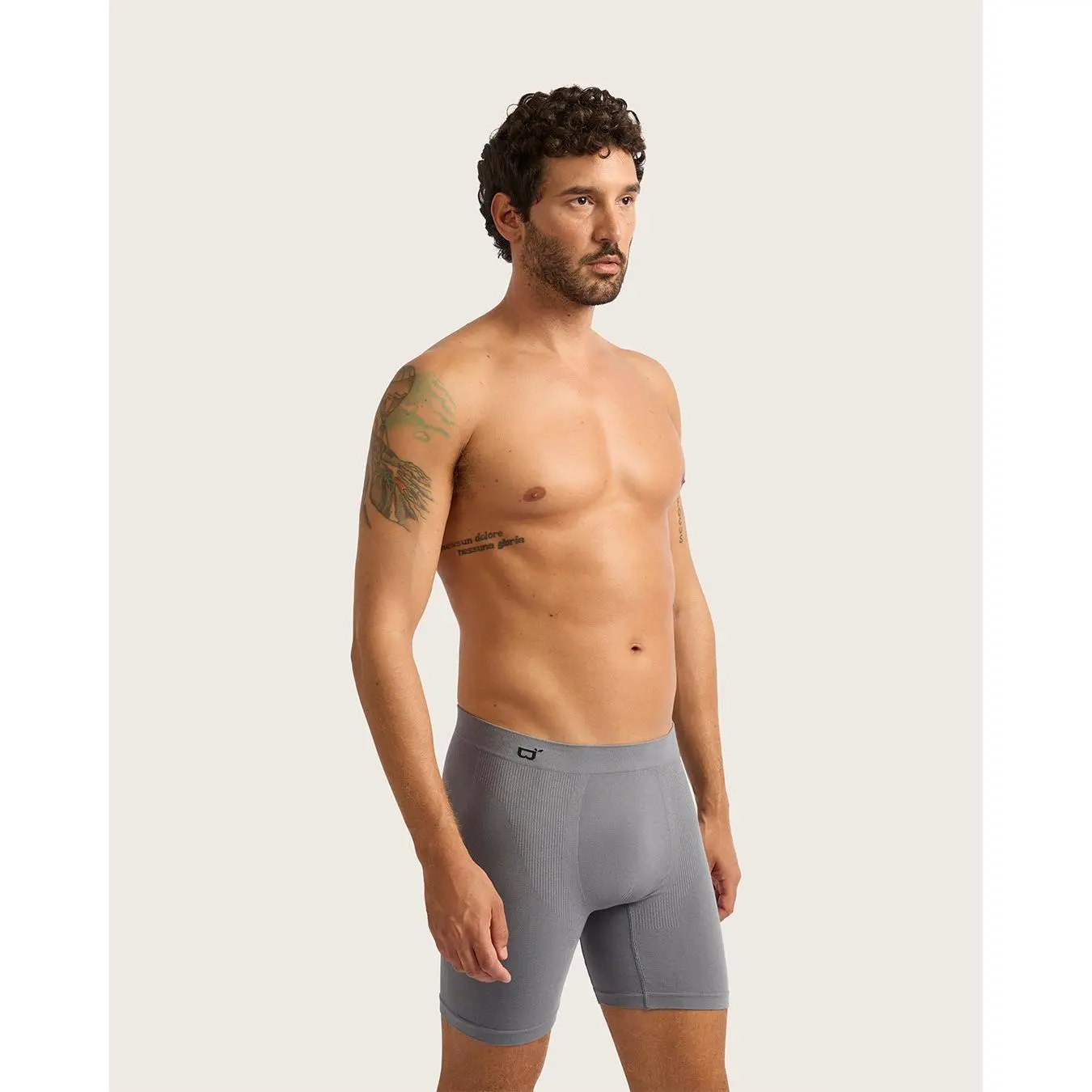 Men's Seamfree Mid-Length Boxer Briefs - Charcoal