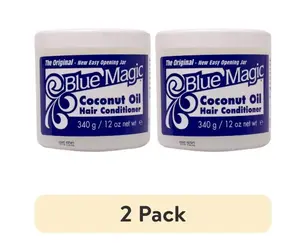 Blue Magic Coconut Oil Hair Conditioner 12 Oz - 2 Pack, Moisturizing Formula with Petrolatum for Dry Hair, Repair Split Ends & Special Lustre