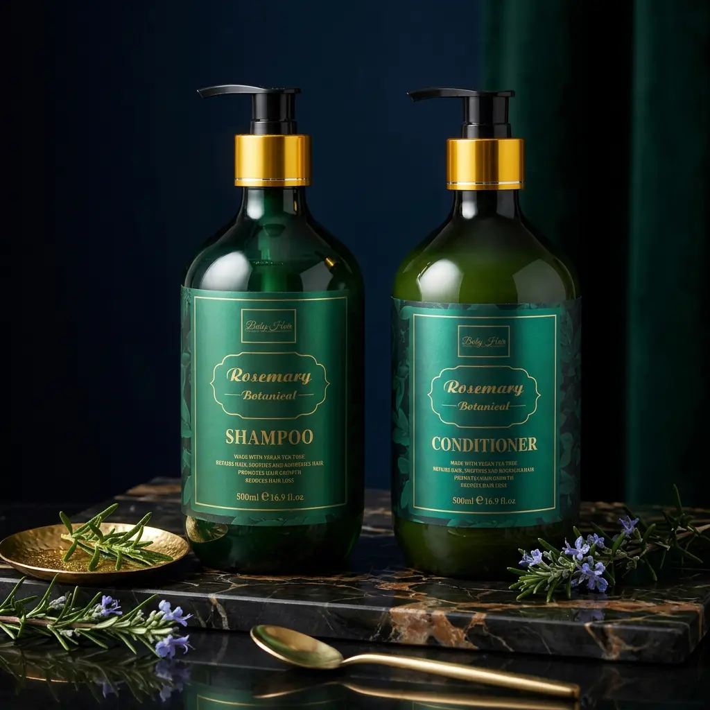 Baby Hair Rosemary Botanical Shampoo & Conditioner Set Anti Hair Fall & Hair Growth Promoting formulas camille rose onionrosemary shampooset daily haircare