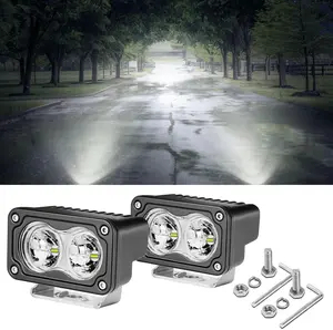 LED Pods, 2PCS 40W 3 Inch Ditch Lights Off Road Light Driving Beam Super Bright Fog Chase Light Driving LED Cubes for Truck Surron Motorcycle UTV ATV Dirt Bike Tractor Side Lamp