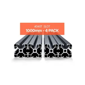 fathersdaygift  VEVOR 4PCS 39.4 in (1000mm) T Slot 4040 Aluminum Extrusion Profile, European Standard Anodized Linear Rail, High-Strength Extruded Aluminum Rail for 3D Printer, CNC Machine DIY, Laser Engraving, Black