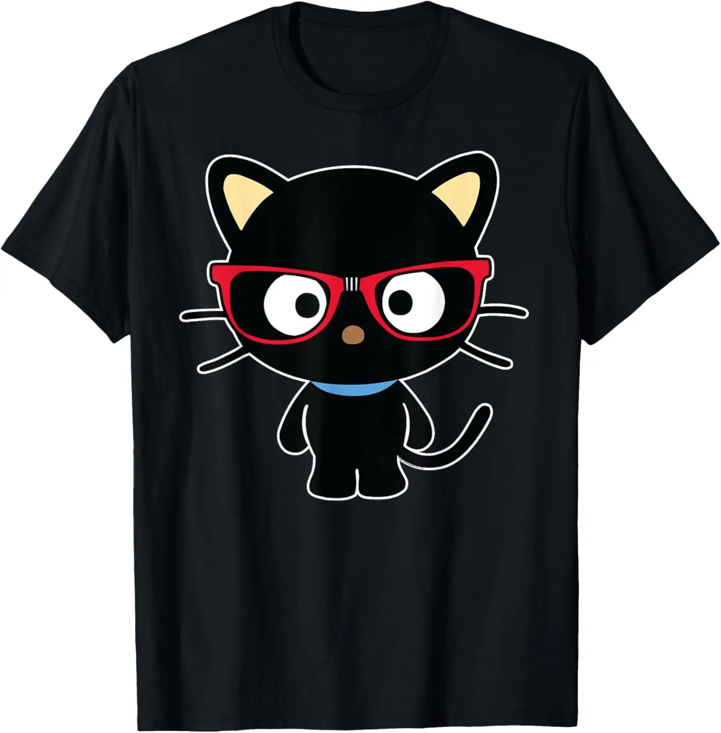 Women's Casual Round-Neck Short-Sleeve T-Shirt - 100% Cotton, Vintage Streetwear Nerd Glasses Print, Comfortable Fit, Versatile Everyday Top