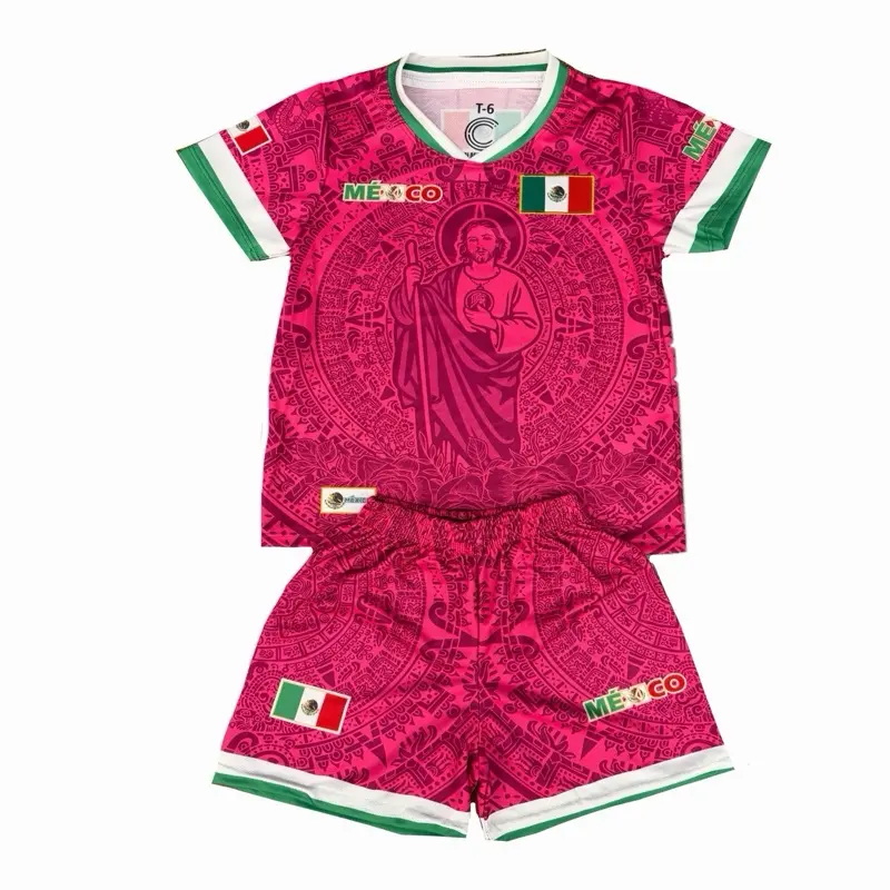 Mexico Soccer Set San Juditas Hot Pink Unisex Jersey & Shorts