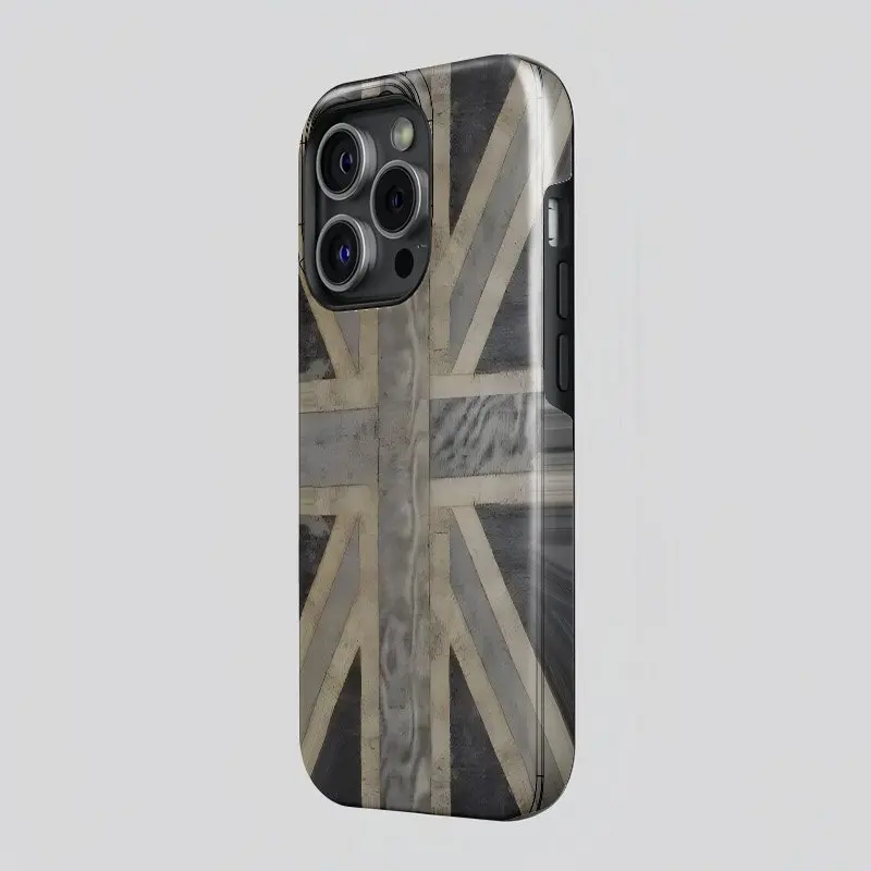 Hot Search Antique Distressed Union Jack Flag Phone Case for iPhone 18 17 16 15 14 13 12 Samsung Galaxy S26 S25 S24 Ultra Plus Retro Weathered British Flag Art Grunge Vintage Texture Durable Tough Anti‑slip Shockproof Stylish Unisex Everyday Phone Cover