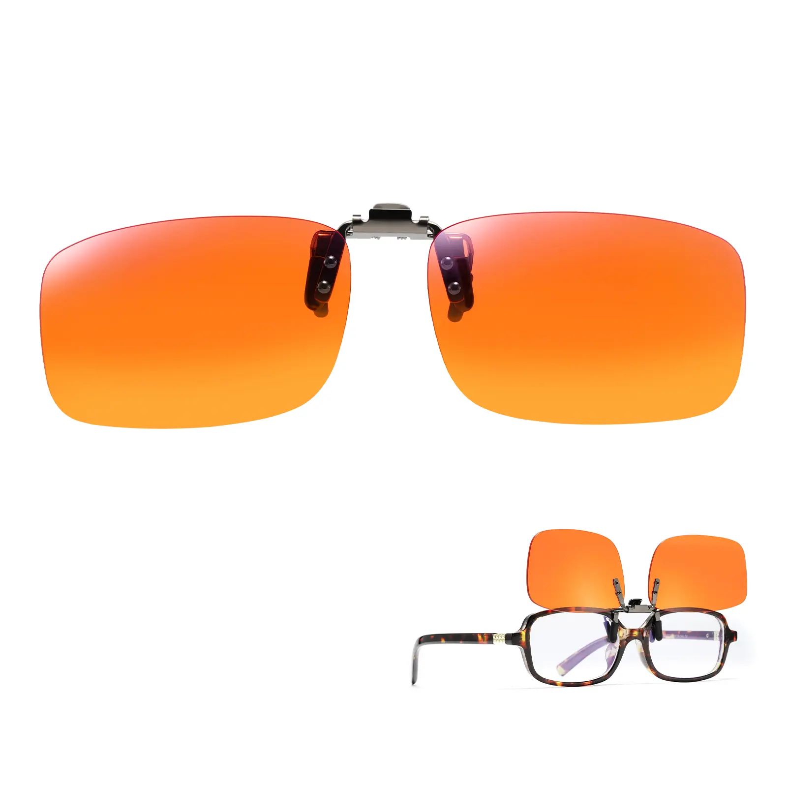 Slocyclub Clip On Blue Light Blocking for Women and Men,Flip-Up Design for Computer, TV, Gaming Reduces Eye Strain