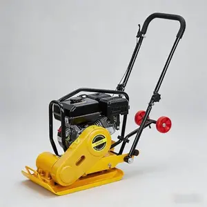 6.5HP Plate Compactor Rammer, 212CC Gas Engine, 4200lbs Vibratory Compaction Tamper, 22.1x15.9 in Plate Force Rammer, 5600 VPM Pavement Compactor, Jumping Jack Tamper for Walkways, Paving Landscaping
