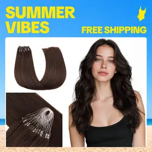 Hotbanana Summervibes Microlink Hair Extensions Real Human Hair Micro Ring Extension 50 Gram Gluless Soft and Silky for Women