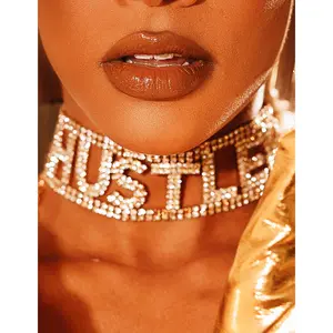 HUSTLER Rhinestone Choker