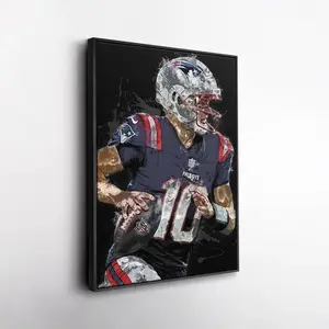 Drake Maye Poster Highlighting a Rising Star, New England Football Wall Art for Fan Room Man Cave or Office [UNFRAMED - PRINT ONLY]