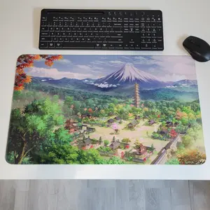 Johto Village Mouse Pad Cozy Gaming Desk Mat Anime Setup Mat