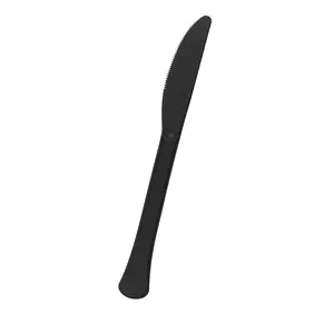 Heavyweight Mid-Cut Black Plastic Knives