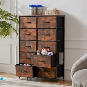 Tall Dresser Fabric Storage Tower ,Wooden Top for Kid Room, Closet, Entryway, Nursery Drawer Apartment Furniture  tables nightstand cupboard storage bin cabinet storage Organizer