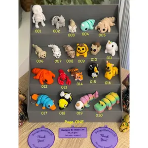 Bulk Pack of 96 Mini Pocket Flexi Figurines Friends 3D Printed