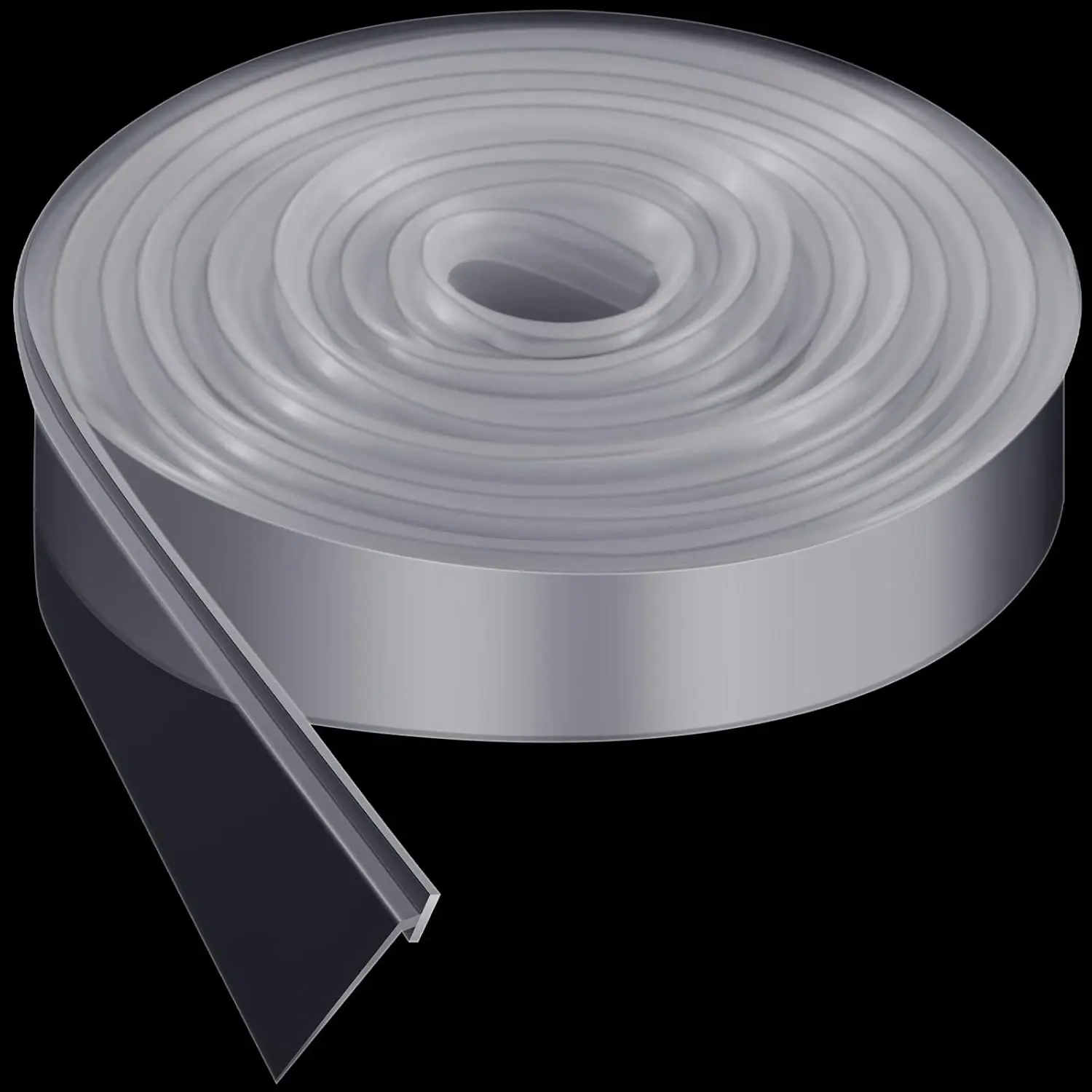 108 Inch Shower Door Seal Strip, Incline T-Style Silicone Bottom Waterproof Sweep, Universal Replacement Seal for Swing Glass Shower Doors, Clear Bathroom Waterproof Weather Stripping for Home Use