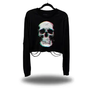 ILLUSION ROAD RASH CROP LONG SLEEVE