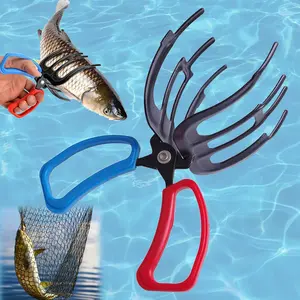 Fish Lip Grip with Scale, Fishing Pliers with Grip, 2025 New Multifunctional Metal Fish Control Clamp Forceps, for Catching Most Freshwater Fish Fishing Accessories (Fish Lip Grip with Scale)