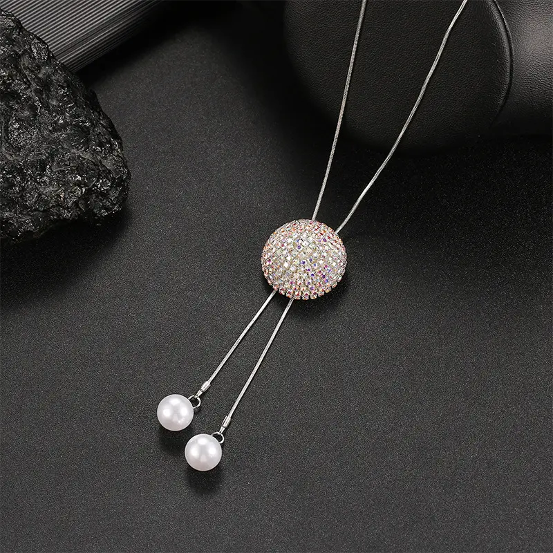 180 Colorful Diamond Ball Necklace