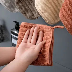 10pcs Soft Luxury washcloth Set - 11.8*11.8in, Absorbent & Quick-Dry Towels, Multi-Purpose for Home, Bathroom, and Travel Essentials with Hanging Loops, Lint-Free, Perfect for Outdoor Use, Kitchen, and Gifting, Wash Cloths