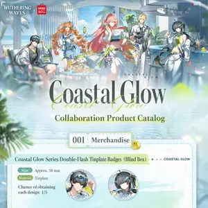 Miniso X Wuthering Waves Coastal Glow Official Merchandise Collection Summer Seaside Themed Character Ornaments & Daily Supplies Licensed Game Collectible Gifts For Anime Fans