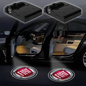2pcs Fiat HD Car Door Welcome Light LED Projector Lamp, Fits Fiat 500 Ducato Panda Grande Punto Tipo Abarth Pulse Strada 600 500L