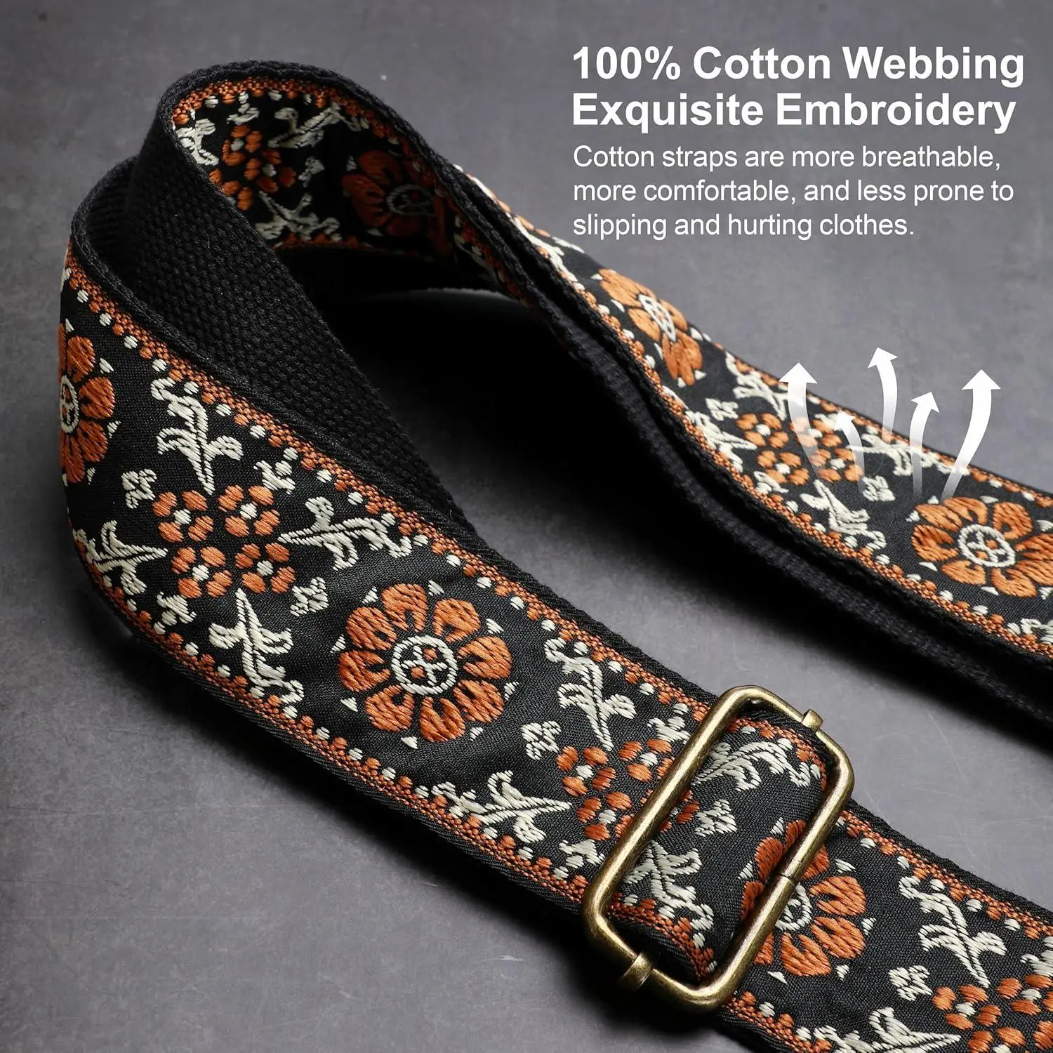 Nefelibata Purse Strap, 2" Crazy Horse Leather End Shoulder Strap Adjustable Replacement,Retro Jacquard Embroidery Multi-pattern Crossbody Bag Straps for Handbag,Crossbody Bags(Brown flower) Nefelibata Purse Strap, 2" Crazy Horse Leather End Shoulder Strap Adjustable Replacement,Retro Jacquard Embroidery Multi-pattern Crossbody Bag Straps for Handbag,Crossbody Bags(Brown flower)