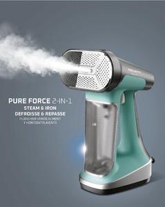 Rowenta Handheld Steamer for Clothes, Pure Force 2in1 Steamer & Iron, 1875W, Vertical/Horizonal Steaming & Ironing, Lightweight, Auto-off, XL power, 1875 Watts, DR8822