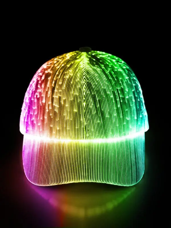 7 Led Colors Light Up Comfortable Hats for Men & Women, Fashion Funny Hats,Luminous Glowing Usb Charging Baseball Cap for Festival Party, Light Up Your Stage, Cap for Event Holiday Country Boy Accessories