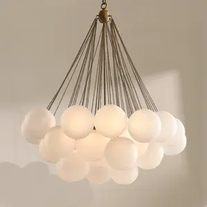 Z Gallerie Sanela Frosted Glass Globe Chandelier 39.5"