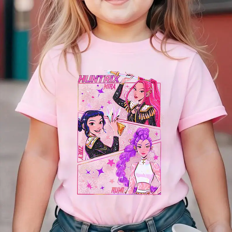 Kpop Demon Hunters Jinu Manga Graphic Tee, Kpop Huntrix Demon Hunter Youth Shirt, Saja Girls Kpop T-Shirt for Men, Women and Kids