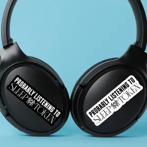 Probably Listening to Sleep Token Sticker – Alt Aesthetic Vinyl Sticker for Sleep Token Fans, Vessel Worshippers, Emotional Metalheads – Perfect for Laptops, Water Bottles, Journals, and More – TikTok Music Trend Fan Merch