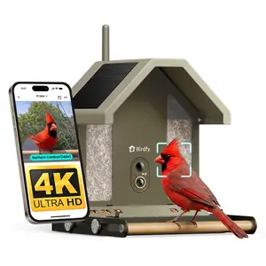 Birdfy Smart Bird Feeder with Camera, 4K UHD Video, Dual-Band 2.4/5GHz Wi-Fi, Solar Powered, AI Identification Lifetime Free, Bird Watching Gift for Bird Lovers