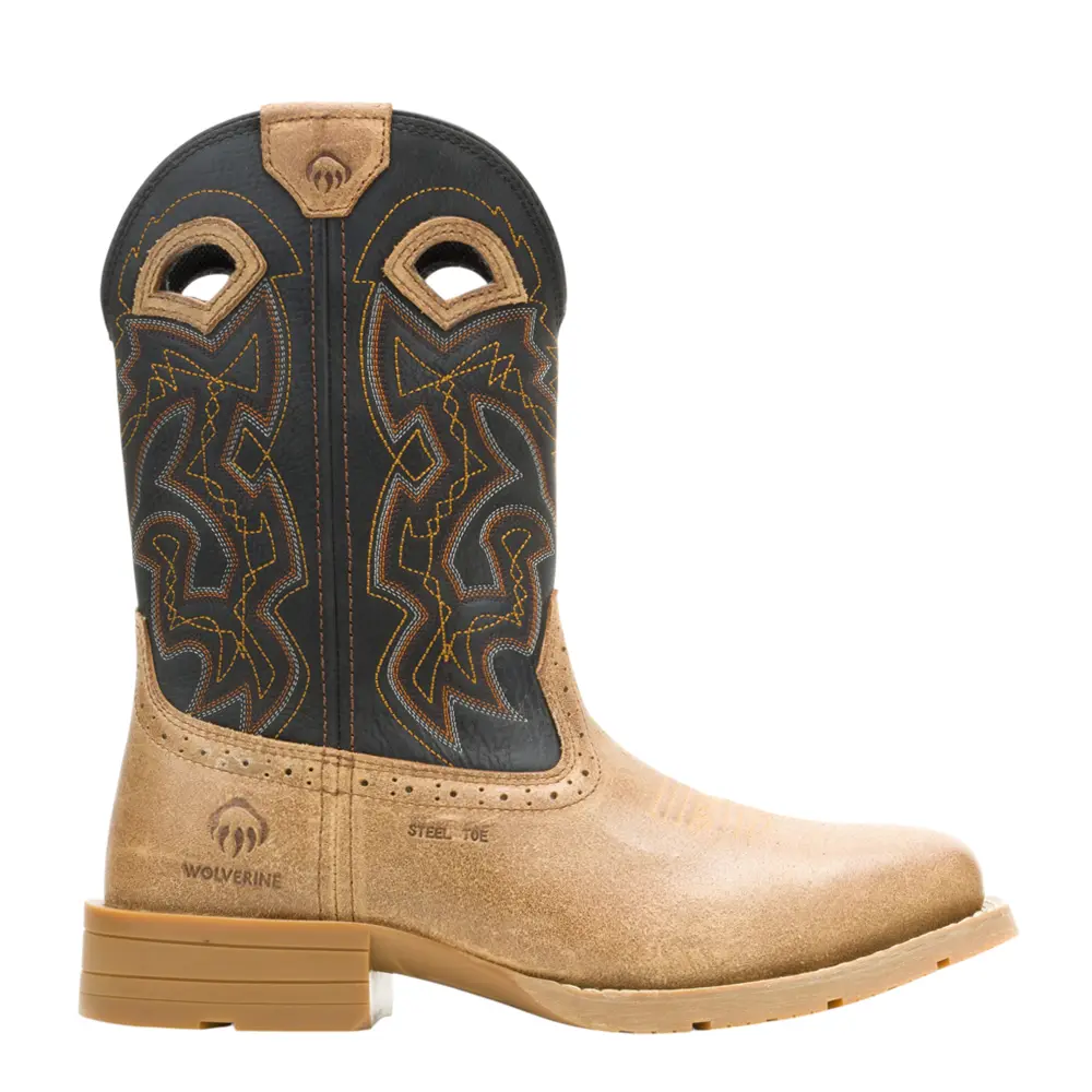 Wolverine Mens Wheatland Hyperrest 10 Inch Waterproof Steel Toe  Work/Duty - Beige