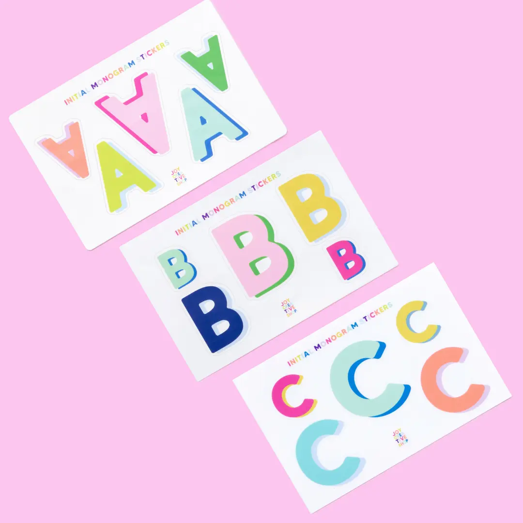 Vinyl Alphabet Stickers - Single Letter Sheets
