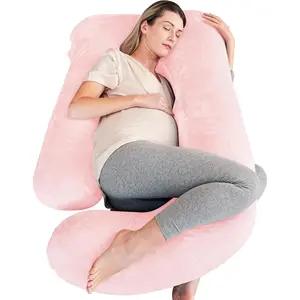 Pillows, Soft U-Shape Maternity Pillow with Removable Cover - Full  Pillows for Adults Sleeping -   Haves -  57 Inch - Pink