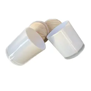 Glass Candle Jar with Suction Bamboo Lid