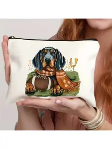 Popular zipper pencil case with printed LOGO, customized heat sublimation women's makeup bag and storage bag