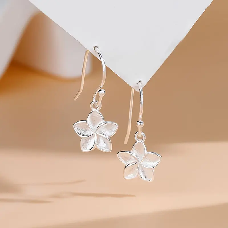 Flower Design Dangle Earrings, Versatile Earrings, Jewelry for Women, Party, Daily Clothing Decor, Birthday Gift, Earrings Dangling