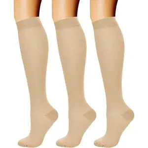 KING Compression Socks for Women & Men Circulation (3 Pairs) 15-20 mmHg is Best Support for Athletic Running Cycling