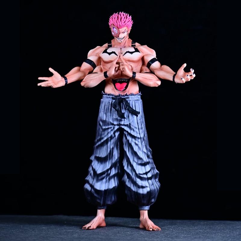 Jujutsu Kaisen Curse King Ryomen Sukuna Figure Model, Figurine, Desktop Statue Decoration Ornament, Boxed Collectible Trendy Doll, Cool Anime Toy, 12.2 Inches, Ideal for Birthday Gifts and Holiday Presents