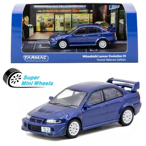 Tarmac Works 1:64 Mitsubishi Lancer Evolution VI Tommi Mäkinen Edition- Blue