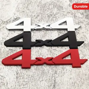 Universal 4X4 Emblem Badge 3D Logo Durable Chrome Stickers for Cars Trucks SUVs Motorcycles Engine Hood Trunk Doors Car Accessories Metal Badges DIY Logos Gifts