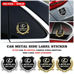 3D Metal Car Logo Sticker, Rear Trunk Decoration Decal, Customizable Auto Emblem, Lexus Brand Design, Enhance Vehicle Appearance