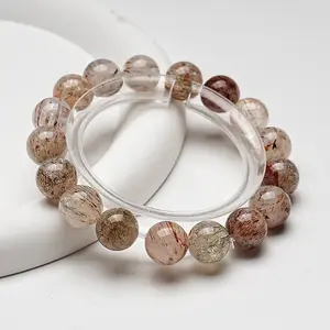 Soul Gravity Black Gold Super Seven Bracelet - Natural Crystal Energy Beads for Spiritual Awakening & Emotional Protection