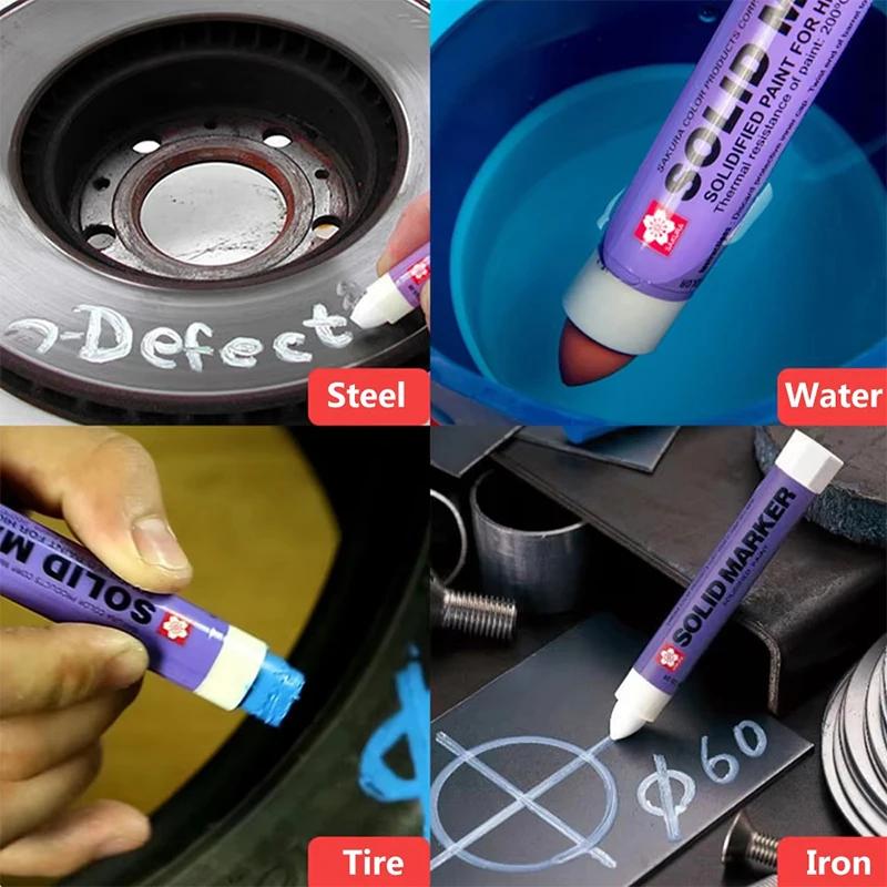 Waterproof Solid Paint Marker Pen Permanent Industrial Marker for Metal Tire High Temp | Computers & Office Equipment