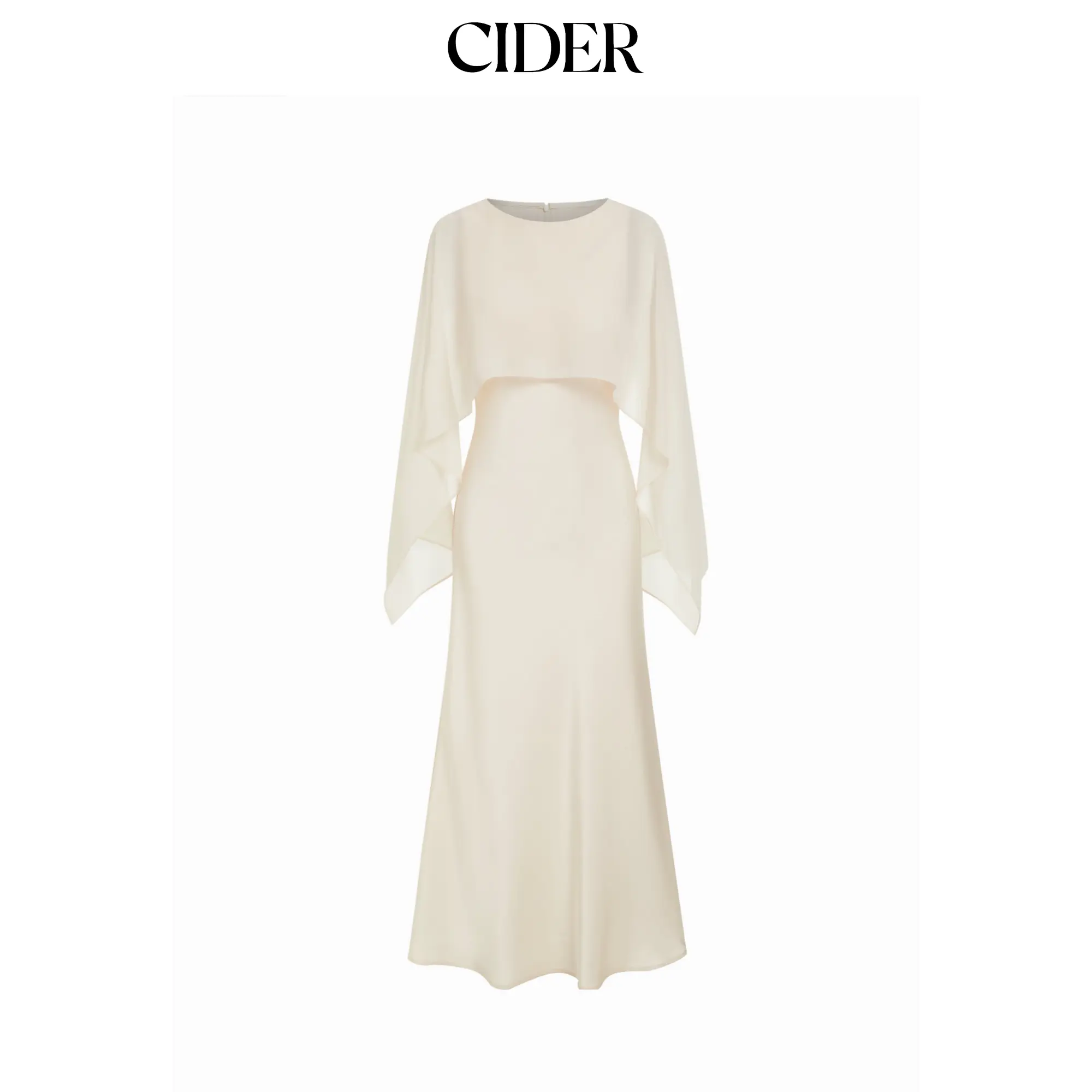 Cider Cloak Sleeve Wrap Mermaid Maxi Dress