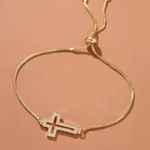 SHEIN Zirconia Cross Decor Bracelet 10k+ Sold Price 1.44 -35% Adult Women Jewelry