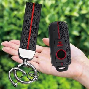 Silicone Key Cover for Yamaha TMAX530/560DX SX 17-25 Models Custom Keychain Vintage Style Motorcycle Key Holder