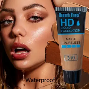 Liquid Foundation Matte Poreless  Concealer Waterproof Lightweight Contouring and Concealing Effect Covers Spots Acne Scars Natural Makeup