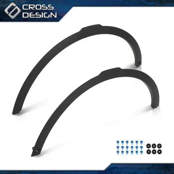 CROSSDESIGN Vehicle-Specific Fender Flares (1 Pair) - Textured Trim Molding, High Quality, Factory Direct Pricing, Limited Life Guarantee, Fit for 2012-19 Land Rover Range Rover Evoque, Requires Installation (As Shown)